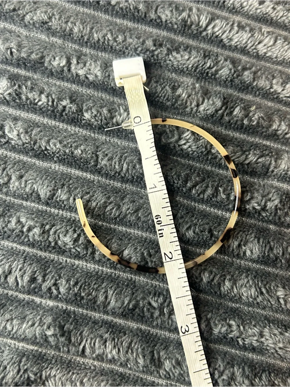 Set of 2 Tortoiseshell Acrylic Hoop Earrings